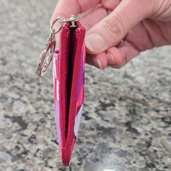 Coach Poppy Colorblock Card Case — Pink, Purple & Red - Picture 14 of 14